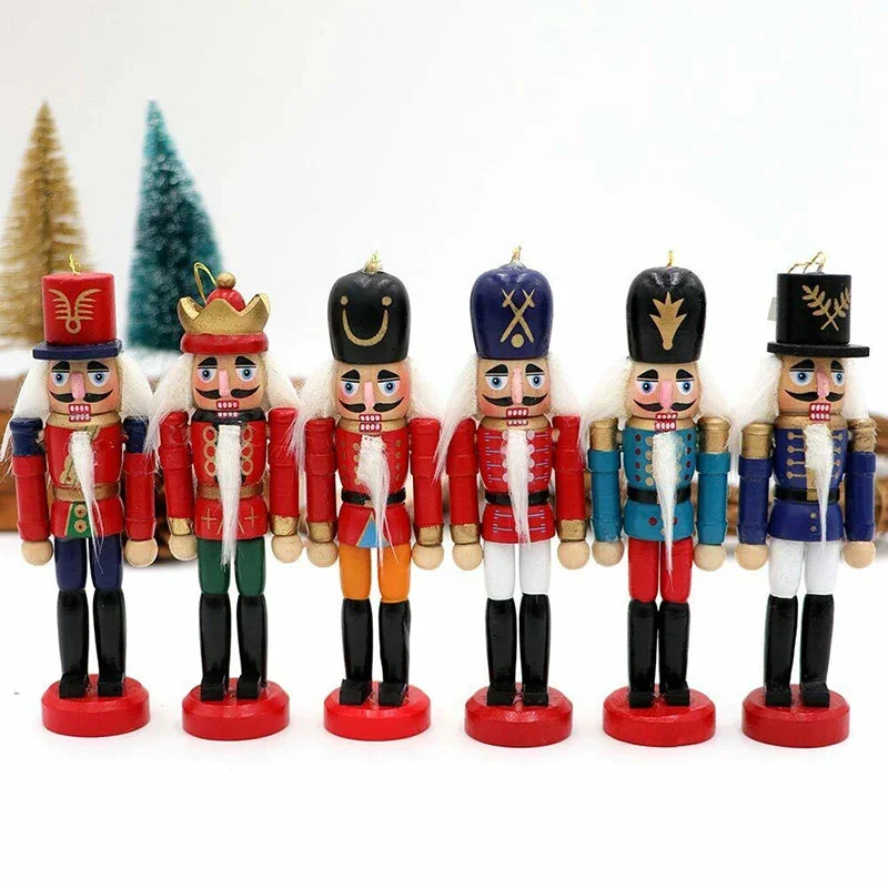 Presentación de Set de 6 Cascanueces Navideños de Madera ofrecida por Te Lo Tengo