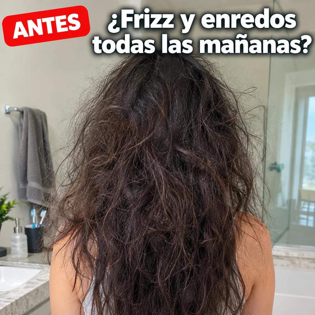 Imagen ilustrativa de cabello con frizz y enredos