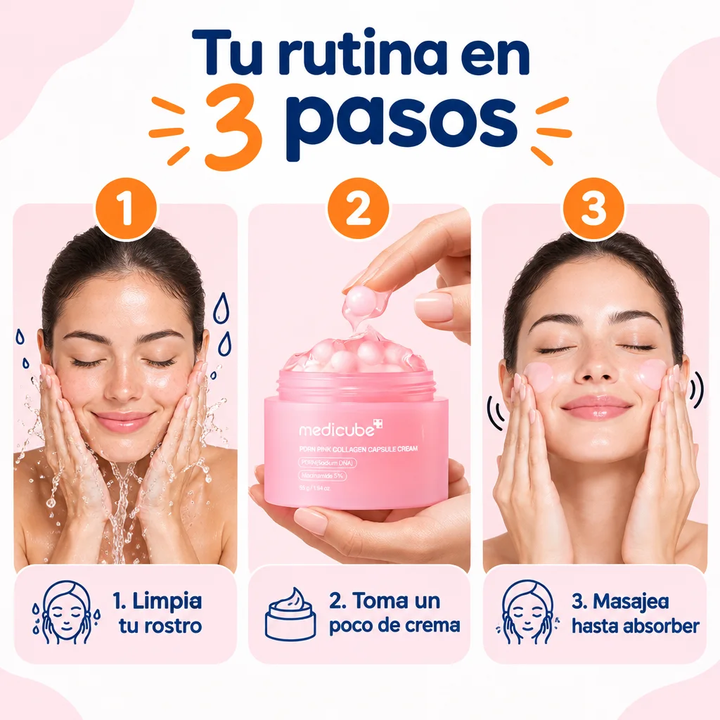 Guía de uso de Crema Facial con Cápsulas de PDRN de Salmón