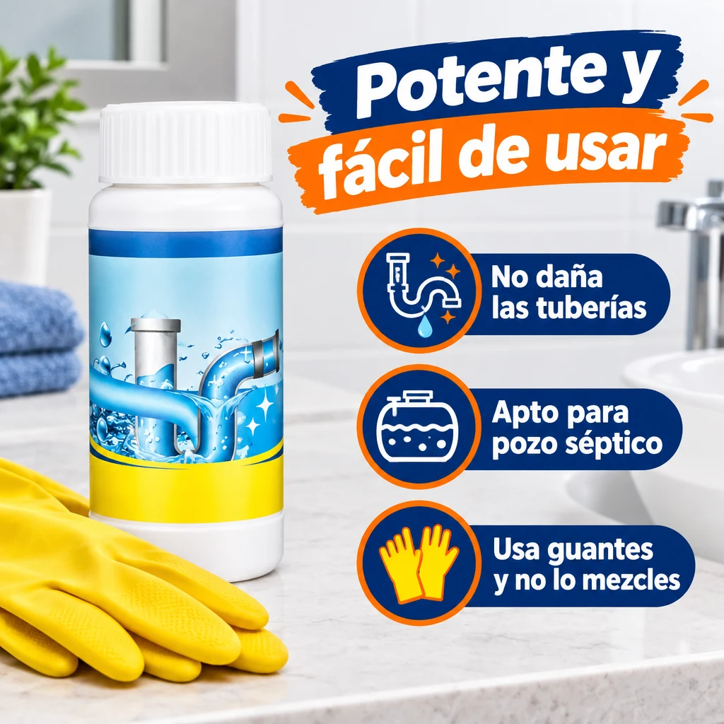 Presentación de Destapador de Cañerías en Espuma de Acción Rápida ofrecida por Te Lo Tengo