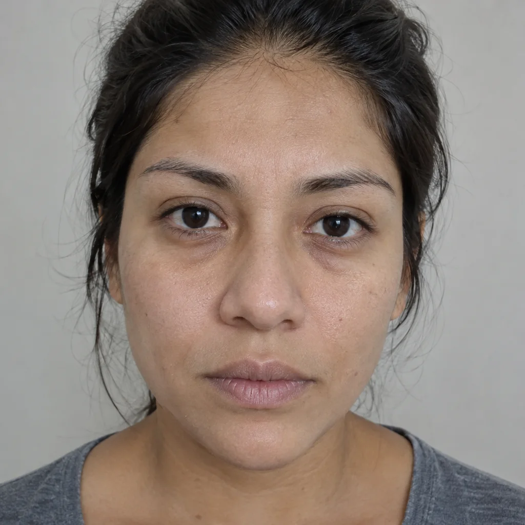 Ejemplo ilustrativo del proveedor: antes de Crema Facial con Cápsulas de PDRN de Salmón