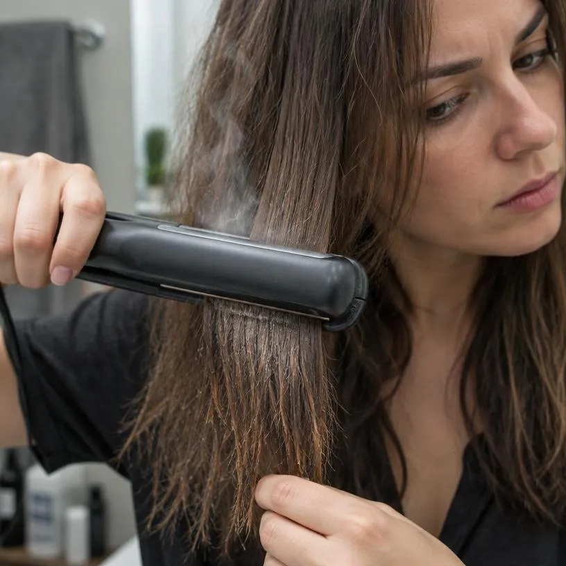 Cabello opaco después del alisado